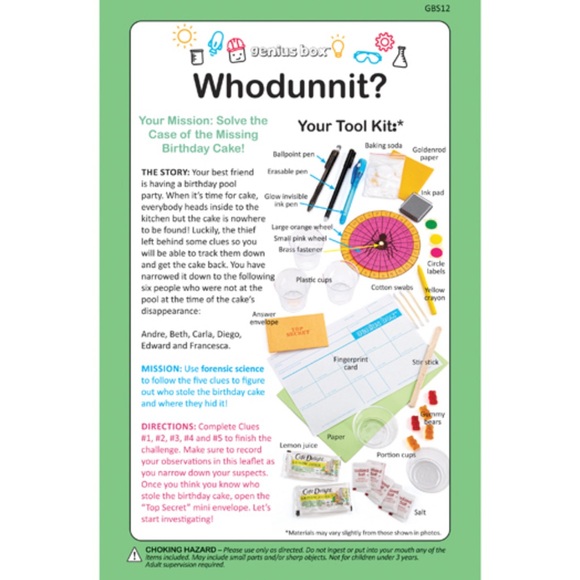 Genius Box Whodunnit Fingerprint Artwork Kids STEM Kit - Picture 4 of 6